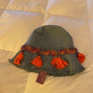 Glamourpuss denim bucket hat for rain or shine